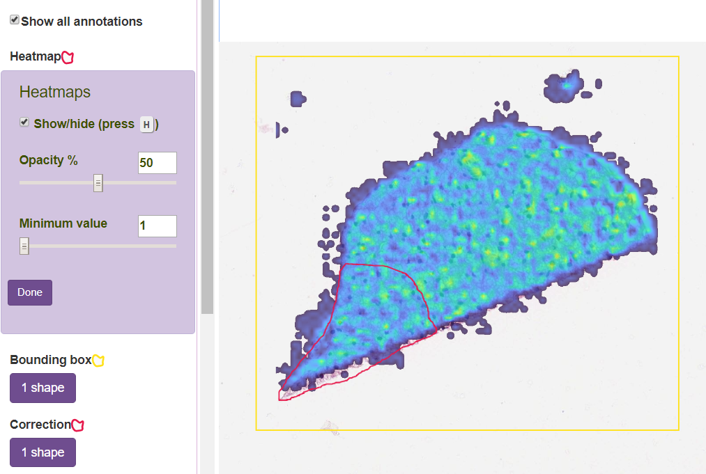 Example heatmap with yellow bounding box and red correction annotation Example heatmap with yellow bounding box and red correction annotation